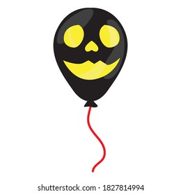 Scary balloon icon. Halloween holiday decoration - Vector