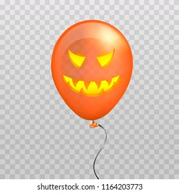 Scary balloon.decoration for halloween party.vector illustration.realistic