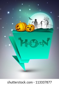 Scary banner or background with Halloween night theme. EPS 10.