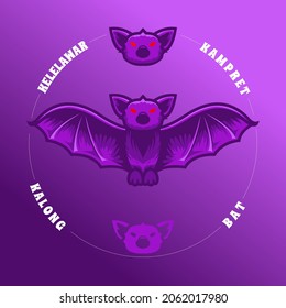 Scary Bat Design Vector Halloween Theme