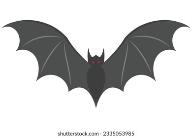 scary bat halloween, creepy bats ghost, icon poultry animal vector illustration
