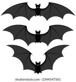 scary bat halloween, creepy bats ghost, icon poultry animal vector illustration