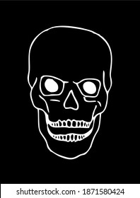 Scary black skull, made of the best quality