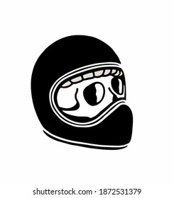 Scary black skull, made of the best quality