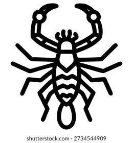 A scary black tarantula spider vector illustration isolated on a white background features a creepy arachnid silhouette design ideal for a nature symbol, Halloween tattoo art, or a danger icon