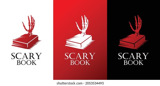 Scary Book Logo Design Template