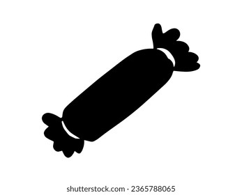 Scary Candy Halloween Silhouette Illustration