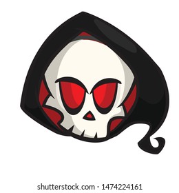 Scary cartoon grim reaper avatar. Skull avatar or logo