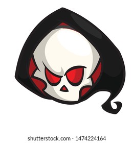 Scary cartoon grim reaper avatar. Skull avatar or logo