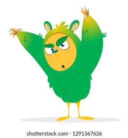 Scary cartoon monster illustration. Halloween design