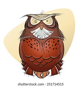 scary cartoon owl
