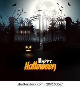 Scary church in the woods - Halloween flyer