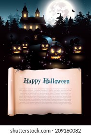 Scary church in the woods - Halloween flyer