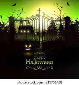 Scary church in the woods - Halloween flyer