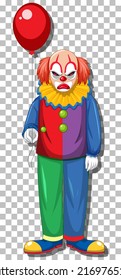Scary clown cartoon character illustration