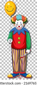 Scary clown cartoon character illustration