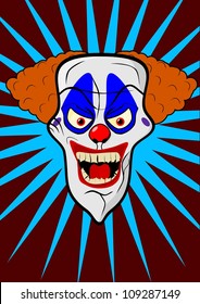 Scary clown head