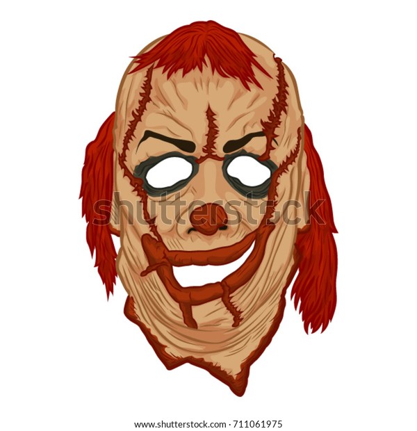 Scary Clown Mask Stock Vector Royalty Free 711061975