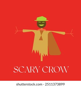 scary crow vector illustration design