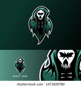 scary dark ghost mascot sport esport logo template for team, club, personal