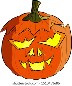 Scary dark pumpkin for halloween