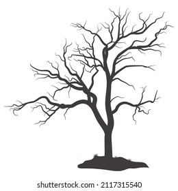 Imagen de silueta de árbol muerto asustado