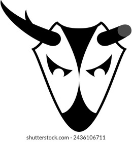 scary devil mask image in vector