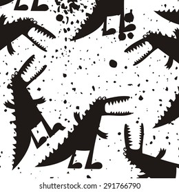 Scary Dinosaur vector cartoon
