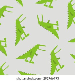 Scary Dinosaur vector cartoon