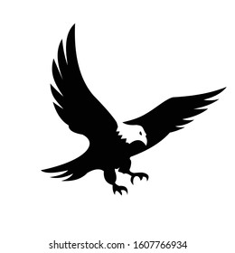 Scary Eagle Silhouette Vector Illustration Design Stock Vector (Royalty ...