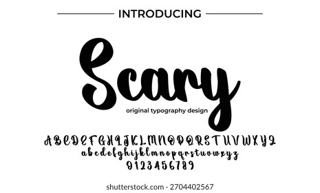 Scary - Elegant Script Font for Smooth Handwritten Design and Creative Typography