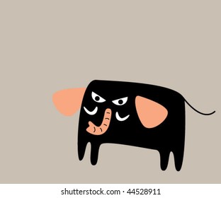 scary elephant graphic