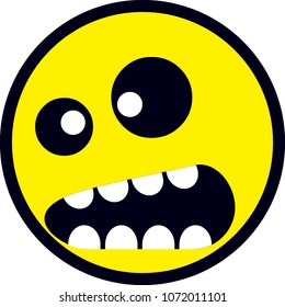 scary emotion icon vector