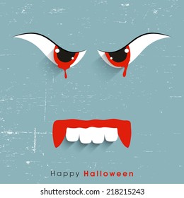 Scary evil for Happy Halloween poster, banner or flyer design.