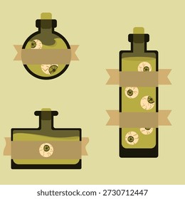 Conjunto de iconos de elixir de ojo aterrador para juegos