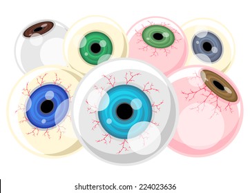 Scary Eyeballs vector