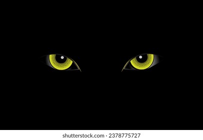 Scary eyes background for Halloween or Day of the dead yellow color 