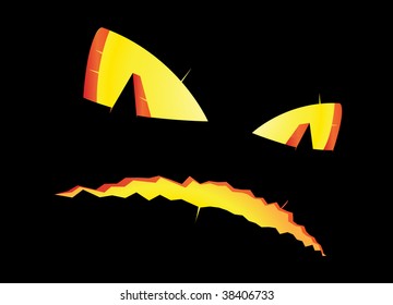 ojos atemorizantes de calabaza