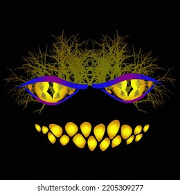 Scary face Halloween Day vector t-shirt design that are perfect for coffee mug, poster, pillow cover, Canvas design.