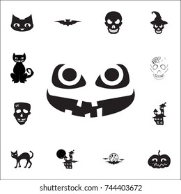scary face Halloween icon. Set of Halloween icons on white background
