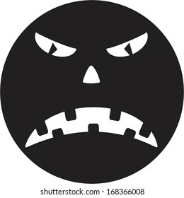 Scary face of halloween. Vector