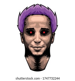 a scary face portrait