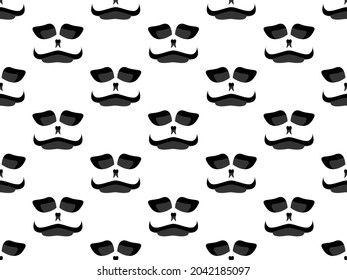 Scary face seamless pattern. Spooky halloween face with evil scary eyes. Ghost mask. Festive background design for banners and posters, wrapping paper and promotional items. Vector illustration