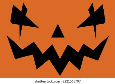 Scary Face, Simple Helloween Background, Evil, Teeth, Happy Helloween