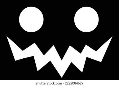 Scary Face, Simple Helloween Background, Evil, Teeth, Happy Helloween