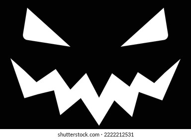 Scary Face, Simple Helloween Background, Evil, Teeth, Happy Helloween