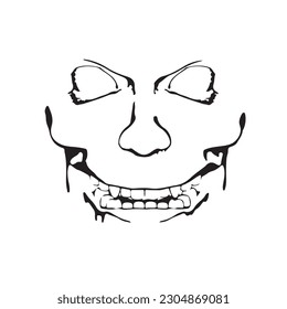 Scary Face for tattoo or logotype
