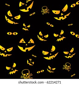 Scary faces in the dark