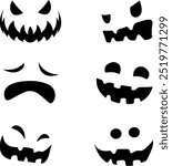 Scary faces halloween elements - Party