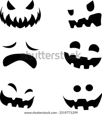 Scary faces halloween elements - Party
